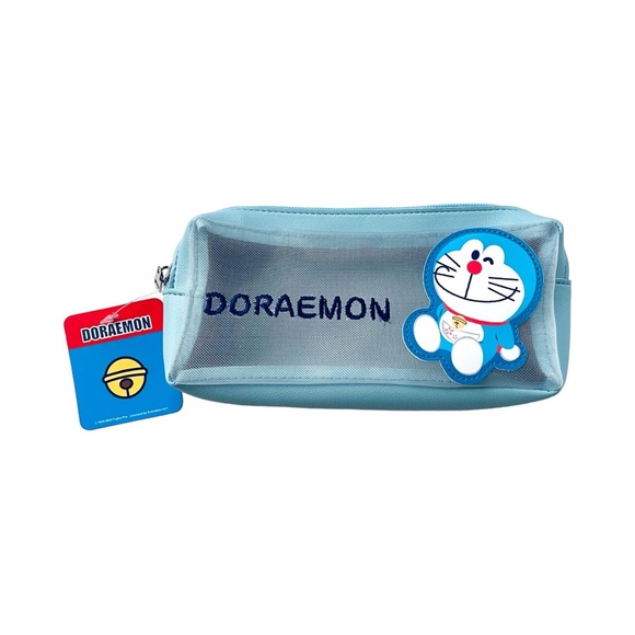 NEW Doraemon Stationery Bag Mesh Pouch Japanese Manga Anime Robotic Blue Cat NWT - Picture 1 of 3